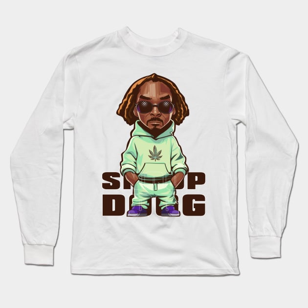 Snoop Long Sleeve T-Shirt by Naui Kev Art